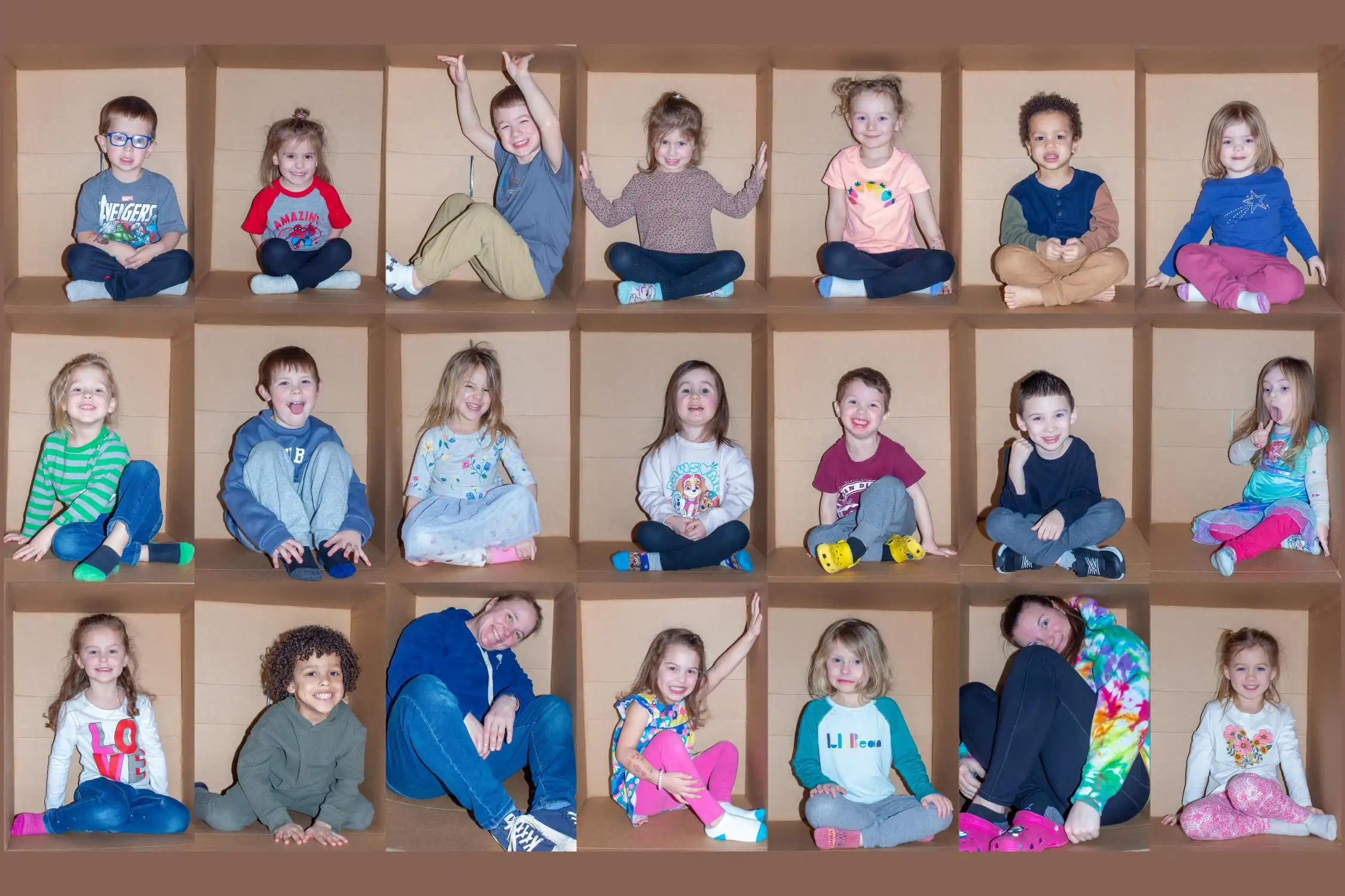 Class photo — all the smiling faces at Hurney's